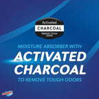 DampRid Fragrance Free Disposable Moisture Absorber with Activated Charcoal, 18 oz (Pack of 3) Odor Remover, Lasts Up to 60 Days, No Electricity Required