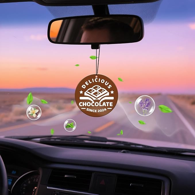 HINFKA 10-1000 Pcs Custom Air Fresheners with Picture – Personalized Double-Sided Photo or Logo Bulk Air Freshener, Customized Gifts for Corporate and Business Branding
