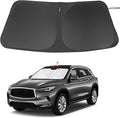 Windshield Sun Shade Custom Fit for 2019-2021 Infiniti QX50 & 2021-2025 2026 QX55 Accessories Foldable Sunshade Sun Blocker Protect Car from Sun Rays & Heat Damage Keep Car Cooler