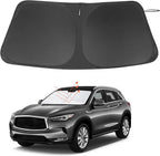 Windshield Sun Shade Custom Fit for 2019-2021 Infiniti QX50 & 2021-2025 2026 QX55 Accessories Foldable Sunshade Sun Blocker Protect Car from Sun Rays & Heat Damage Keep Car Cooler