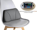 Genuine Leather Lumbar Support Pillow,Back Pain Relief Cushion,fits Tightly Around Waist,Real Cowhide,Memory Foam,fit Car Drive,Office Chair,Rest seat,Improve Posture,Portable,15.5''Lx 8.7''H