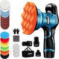 Cordless Polisher, 12V 2000mAh Battery Dual Action Polisher, 8 Variable Speed, 2600-6000OPM for Car Detailing, for Car, Boat, Wall, Floor, DIY (2 Batteries)