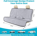 Back Seat Cover Waterpoof Rear Bench Towel Seat Cover for Gym Swimming Surfing Running, Non-Slip Rear Seat Protector Ufor Universal Anti-Slip Car Truck SUV Seat (Bench Gray)