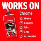 Mothers California Gold Chrome Polish, 12 oz. — Cleans & Brightens Chrome Bumpers, Wheels, Trim & Accessories, Protects Against Fingerprints, Rust & Corrosion, Safe on Glass & Mirrors (05212)