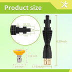 Foam Cannon, Wide Neck Snow Foam Lance with Replacement Adapter for Portland Husky and Ryobi Pressure Washer, Heavy Duty Power Washer Foam Blaster with 1/4 Inch Quick Connector, 5 Nozzle Tips
