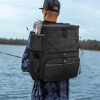 MATEIN Fishing Backpack, Water Resistant Tackle Storage Bag with Rod Holders & Cooler, Fishing Gifts for Men
