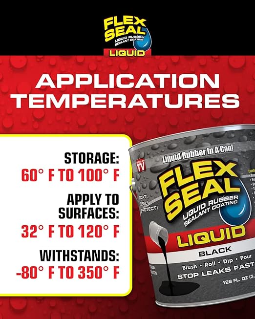 Flex Seal Liquid, Rubber Coating Sealant, Waterproof, Flexible, Breathable, and UV Resistant, Roof Repair, Basements, RV, Campers, Trailers, Marine, EPDM, Masonry, White, 1 Gallon