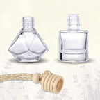 Patelai 12 Pcs 8ml Hanging Car Air Freshener Perfume Bottle Empty Clear Glass Essential Diffuser Oil Aromatherapy Fragrance Perfume Pendant Glass Bottle Decor(Classic Style)