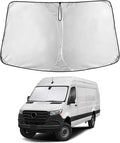 EcoNour Windshield Sunshade Compatible for Freightliner/Mercedes Benz Sprinter 2007-2024 2025 2026, Sun Visor for Front Windshield & Window Sun Shade Cover, UV Heat Protector, Car Accessories