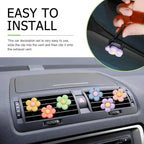 WZP 6PCS Car Air Vent Clips, Daisy Flower Vent Decor, Flower Air Freshener Auto Clips, Cute Flower Car Accessories for Women and Girls