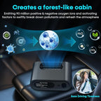 Smart Car Air Purifier Ionizer - Compact, Filter-Free Odor Eliminator for Smoke, Pet Odors and VOCs, Auto On/Off, Silent Operation, Universal Vent Clip Air Freshener for Car, Home, Office Use by Yakry