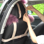 Fluffy Genuine Sheepskin Car Seat Cover-Fuzzy Real Fur Auto Cushion-Universal Fit Soft Long Wool Pad for Front Driver Accessories Protecter Truck, SUV, Van (Peacock Blue, 2 Pcs Front Seat Cover)