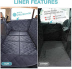 Back Seat Extender for Dogs + 2 Dog Seat Belts, Waterproof Heavy Duty Hard Bottom Car Seat Cover for Dogs with Door Protector Cover & Mesh Window | Dog Hammock for Car Pet Seat Protector for Car/Suv