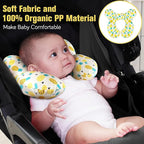 KAKIBLIN Baby Travel Pillow, Upgraded Baby Neck Pillows for Car Seat Toddler Head and Neck Support Pillow,Support Pillows for Car Seat, Stroller, Pushchair,Travel (Pineapple)