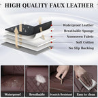 Coverado Front Seat Covers, Car Seat Covers Front Seats, Luxury Faux Leather Seat Covers for Cars, Car Seat Protector Waterproof, Automotive Driver Seat Cover Universal Fit for Most Cars, Brown
