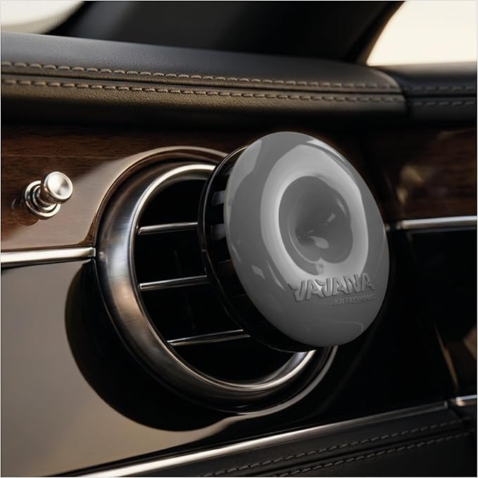 SPIN Essential Oil Car Air Freshener – Vent Clip Design, NEUTRAL WHITE TEA & GINGER, Liquid Free Solid Scent, Long Lasting (3 Pack)