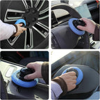 Microfiber Wax applicator pad,car Wax applicator pad with Waxing Handle, Foam applicator Pads for car Detail,Buffing Polishing Foam Pads for Car Cleaning and Fine Polishing (5 inch, 12 Pack)