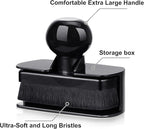 Large Car Tire Shine Applicator, Vegan Tire Shine Brush - Automotive Tire Dressing Applicator Brush with Storage Stand for Tire Detailing & Car Wash Kit, 3.6 Inch Length -2pcs (Black & Blue)