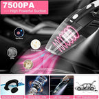 AUTODECO 20Pcs Car Cleaning Wash Kit Interior Detailing Cleaner Kit with High Power Handheld Vacuum, Brush Set, Windshield Tool, Duster, Towels, Complete Car Care Tools, Pink