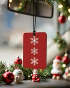 Red Christmas Berry Car Air Freshener 4 Pcs, Retro Winter Snowflake Christmas Hanging Air Freshener for Cars Closet Drawer Books, Xmas Car Accessories Mirror Decor for Women