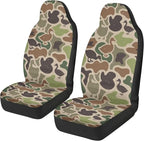ELEQIN Car Seat Covers Universal High Back Cushion Protector for Car Truck Suvs,Sedans,Vehicles,Duck Camouflage Front Car Seat Covers 2 Pack
