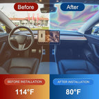 Car Windshield Sunshade for Tesla Model Y/3 - Folding Front Window Sun Shade Cover with Upgraded UV Protection Fabric, Professional Accessories for Tesla Model 3/Y 2016 to 2026 with a Storage Bag