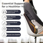 Coverado Lumbar Support Pillow for Car, Ergonomic Memory Foam Back Pillow for Office Chair, New Back Cushion for Pain Relief, PU Leather Car Lumbar Support for Driving Seat