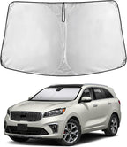 EcoNour Windshield Sunshade Compatible for Kia Sorento 2016-2018 2019 2020, Sun Visor for Front Windshield & Window Sun Shade Cover, UV Heat Blocker & Protector, Car Accessories