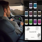 Car Air Freshener Refill Cologne Aromatherapy Oil 10 PCS, Essential Oils Mixed Fragrance Set for Car Diffusers (No Diffuser Included)