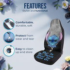 GENANY Blue Alien Car Seat Covers Set of 2, Breathable Front Seat Covers for Truck Sedan SUV, Cartoon Car Accessories, Cartoon Gift for Women Men