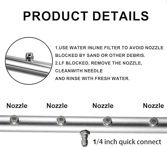 Hourleey Pressure Washer Undercarriage Cleaner, 16 Inch Power Washer Surface Cleaner, Undercarriage Water Car Broom Attachment with Extension Wand, 4000 PSI