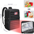 BERTASCHE Lunch Backpack, Work Backpack with Insulated Cooler Lunch Box 17.3 inch Laptop Backpack for Men Women, TSA Large Daypack for Commuter College Travel Picnic