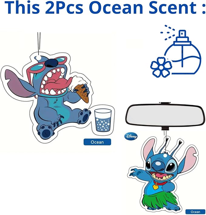Rawan 9 Pack Car Air Freshener Cartoon, Cars Accessories Cute for Women Girls And men Car, Funny Decor Hanging Fresheners Interior Room Decorations, for Christmas Gift