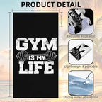 2 Pack Car Towel Seat Covers with Storage Bag, Multifunctional Towel for Gym Outdoor Sport, Picnic, Beach, Pet Dog Travel,Non-Slip Washable Car Seat Protector (Gym is Life)
