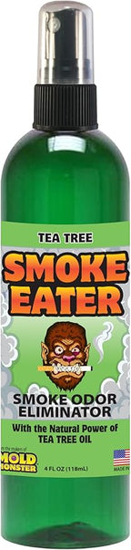 Smoke Eater Odor Eliminator Spray, Tea Tree, 4 oz — Tea Tree Oil Breaks Down Smoke at the Molecular Level