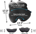 Everlasting Comfort Lumbar Support Pillow for Office Chair - Memory Foam Back Cushion for Car Seat - Promotes Better Posture, Back Pain Relief - Ideal Gaming and Desk Chairs Work and Home Essentials