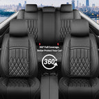 Fit for Sonata Car Seat Covers Compatible with Hyundai Sonata 2004-2025 2026 - Waterproof Breathable Leather Automotive Seat Cushions Protector, Airbag Compatible,Full Set 5 Seats(Black