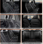 AOMSAZTO Seat Covers for Toyota Corolla 2020 2021 2022 2023 2024 2025 2026 SE &2023-2026 XSE &2025 FX, Custom Fit Full Set Faux Leather Black(Black)