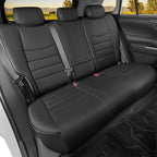 HKZ Fit RAV4 Car Seat Covers Set for Toyota RAV4 2021-2024 Prime SE,XSE & 2019 2020 2021 2022 2023 2024 2025 Hybrid/PHEV SE,XSE - 5 Seats Full Set Leather(Black)