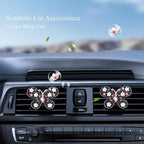 Butterfly Car Decor,Cute Flower Daisy Butterfly Car Air Vent Freshener Clips,Pink Rhinestone White Black Enamel Auto Interior Dashboard Decorations Accessories for Women