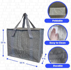 DURASACK Large Insulated Food Delivery Bag – 16"x9"x13" Reusable Thermal Tote for Hot & Cold Transport – Lightweight Grocery, Lunch, and Takeout Carrier – Water-Resistant, Foldable