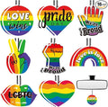Batiyeer 16 Pcs Rainbow Gay Pride Air Freshener Funny Lgbtq Car Freshener Cute Scented Hanging Car Decoration Pride Accessories for Women Men Gift for Queer Lesbian Trans Gay
