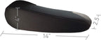 FH Group Flat Cloth Fabric Armrest Cover Semi-Universal Fit, One Pair Black