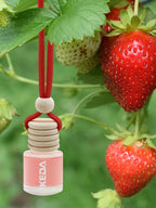 Ikeda Car Air Freshener: Hanging Car Smell Air Freshener | 10ml Hanging Car Perfume | Long Lasting Fragrance | Strong Scents Diffuser for Auto Home (Strawberry|Circular)