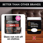 FORTIVO Leather Recoloring Balm, Leather Repair Kit for Furniture, White Leather Dye, Leather Repair Kit, White Leather Balm, Leather Repair Kit for Couches, Balm Leather - White