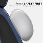 FLORICH Leather Front Car Seat Covers Waterproof Durable Front Seat Protector for Cars Luxury Seat Cover Breathable Vehicle Seat Cushion Universal Fit for Most Car Truck SUV, Black&Blue