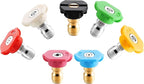 Tool Daily Pressure Washer Tips, Set of 7 Power Washer Nozzle Tips Multiple Degrees, 1/4 Inch Quick Connect, 3.0 GPM