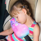 FIODAY Car Seat Belt Covers for Kids Unicorn Seat Belt Pillow Soft Seat Belt Cushion Adjust Seat Strap Pillow Head Neck Support for Children Boys Girls Travel, Purple