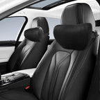 Car Neck Pillow, Memory Foam Car Headrest Pillow for Driving with Adjustable Strap, Softness Breathable Removable Mesh Cover, Ergonomic Design for Office Chair, Driving, Black