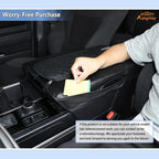Car Center Console Armrest Cover Compatible with Toyota Tundra 2022+ Sequoia 2023+, Leather Middle Console Cushion Lid Pad Anti-Scratch Armrest Seat Box Protector Cover With Pocket/Zipper Accessories